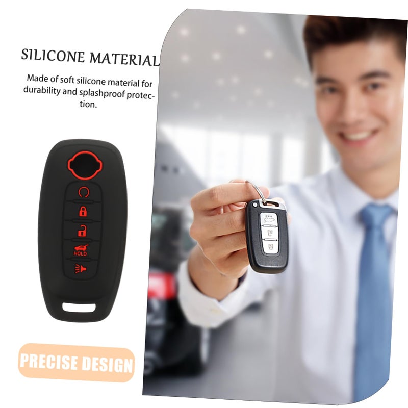 2Pcs Black Car Key Cover Protector Splashproof Prevents Scratches and Damage - Image 5