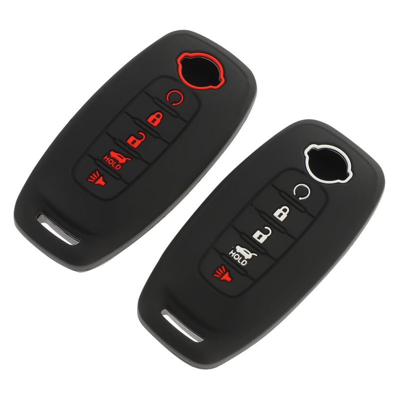 2Pcs Black Car Key Cover Protector Splashproof Prevents Scratches and Damage - Image 2