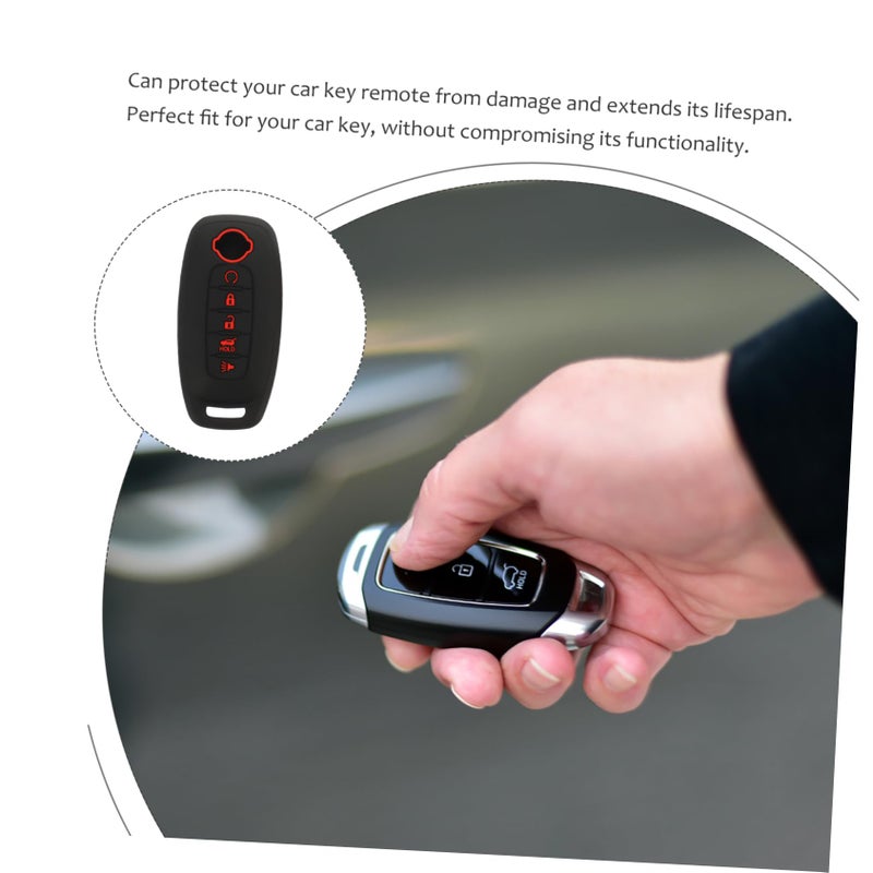 2Pcs Black Car Key Cover Protector Splashproof Prevents Scratches and Damage - Image 4