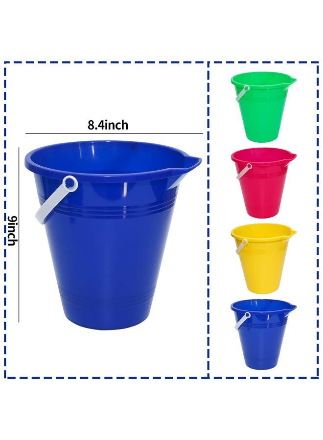 Holady Large Sand Beach Buckets Pail,Sand Bucket Water Bucket for Beach Fun Great Summer Party Accessory(4 Pack) - Image 3