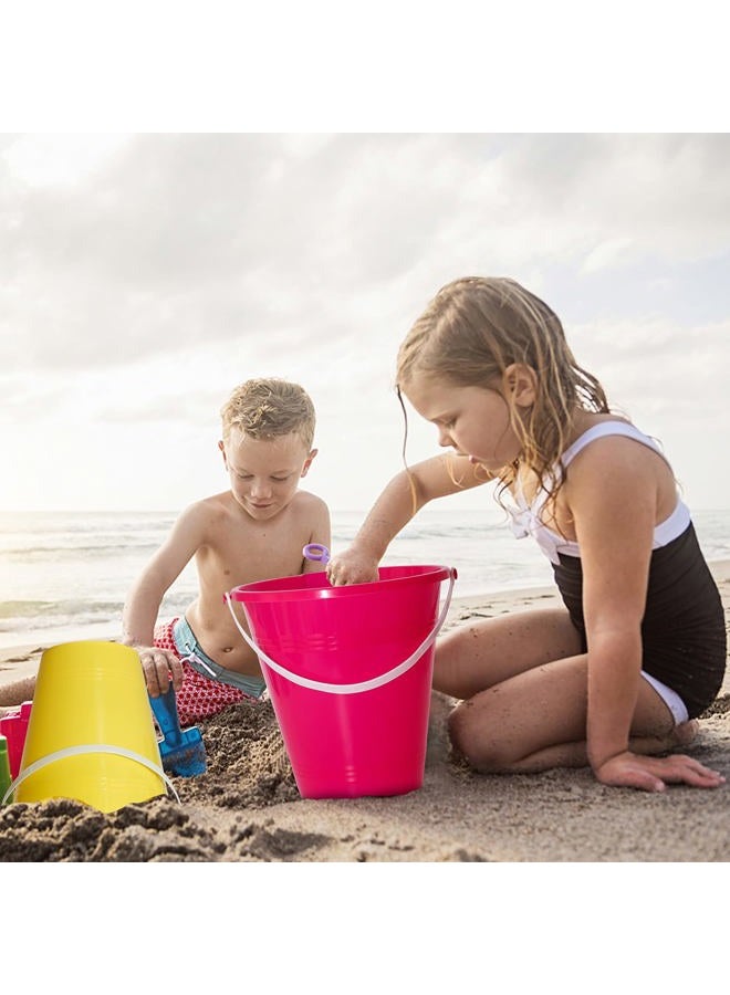 Holady Large Sand Beach Buckets Pail,Sand Bucket Water Bucket for Beach Fun Great Summer Party Accessory(4 Pack) - Image 5