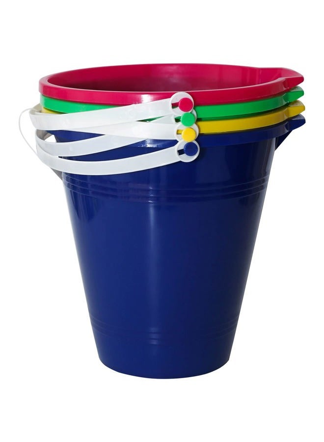 Holady Large Sand Beach Buckets Pail,Sand Bucket Water Bucket for Beach Fun Great Summer Party Accessory(4 Pack) - Image 2
