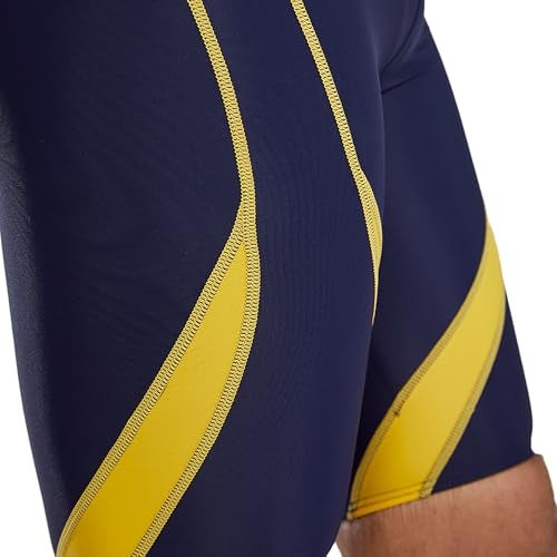 TYR Men's Standard Alliance Splice Jammer Swimsuit, Navy/Gold, 26 - Image 5
