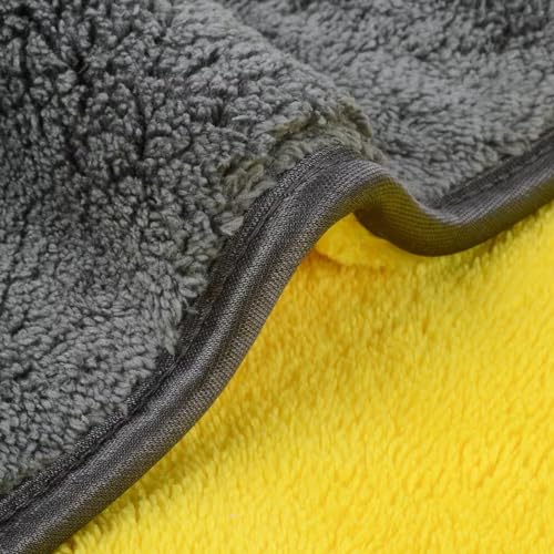 DETACHI Dual Sided Microfiber Cloth for Car/Bike (2pc - 40x40 cm, 1000 GSM),Thick Lint & Streak-Free Multipurpose Cloths | Absorbent Extra Thick Plush Towel for Cleaning, Washing & Drying-Dual Colour - Image 4