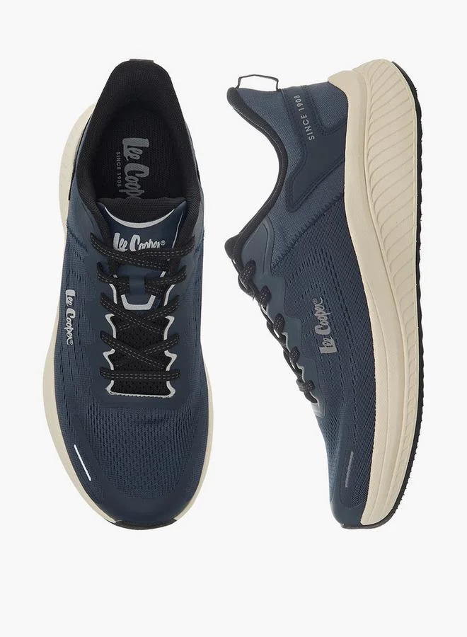 Men Textured Lace-Up Ankle Sneakers