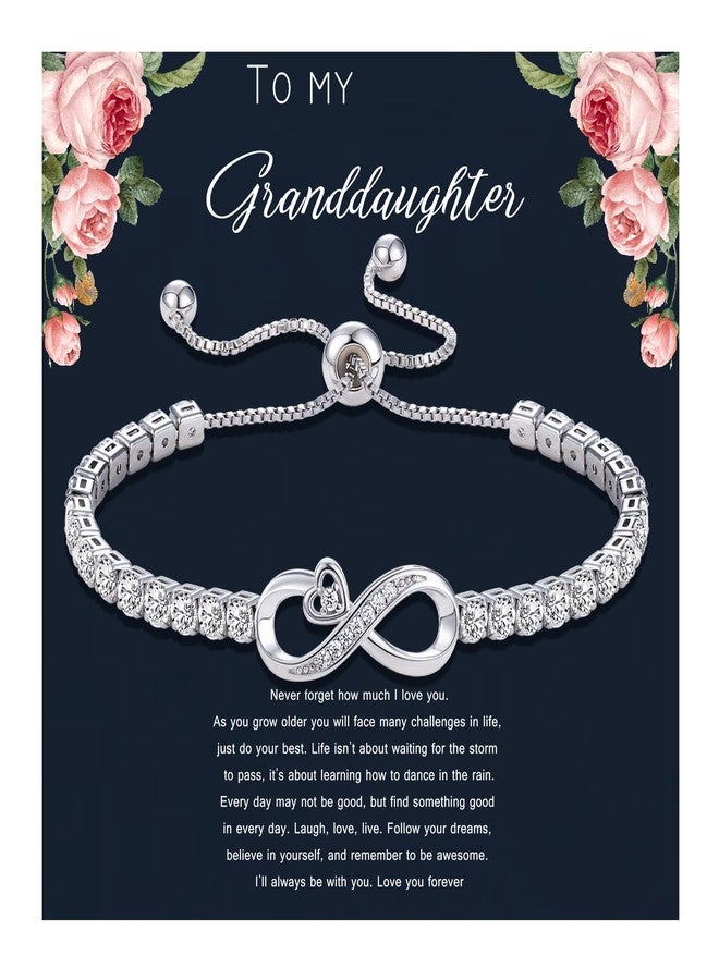 Btysun Granddaughter Gifts from Grandma, Stocking Stuffers for Her Teens Infinity Bracelets for Women Adjustable Granddaughter Bracelet Anniversary Birthday Jewelry - Image 1
