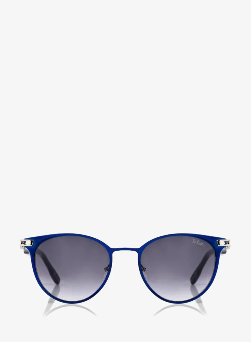 لي كوبر Polarized Sunglasses Blue Frame Gradient Grey Mirror Lens 54mm  - LCW10241C2