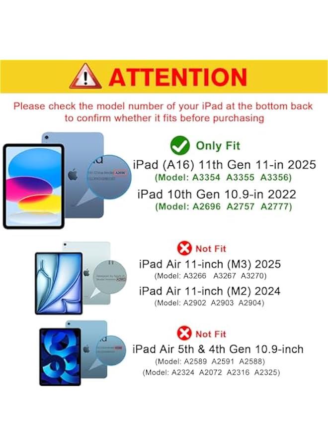 for iPadiPad 10th Generation 10.9 Inch 2022 Case, Slim Smart Cover with Translucent Hard Shell Back, Supports Touch ID, Auto Wake/Sleep -Navy - Image 2