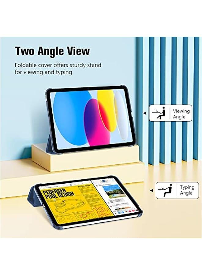 for iPadiPad 10th Generation 10.9 Inch 2022 Case, Slim Smart Cover with Translucent Hard Shell Back, Supports Touch ID, Auto Wake/Sleep -Navy - Image 4
