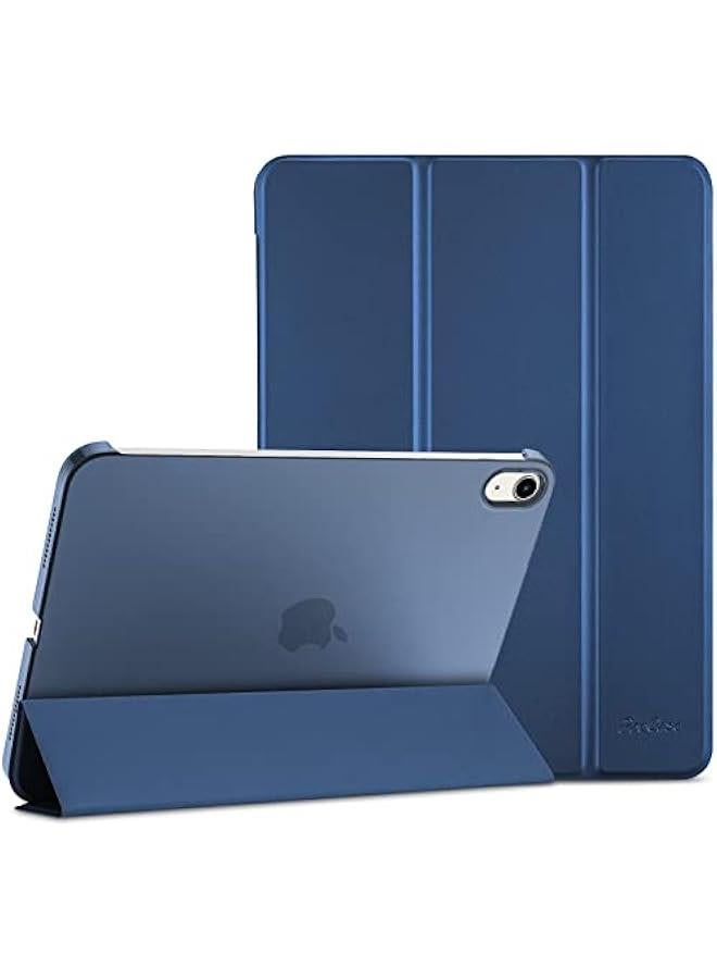 for iPadiPad 10th Generation 10.9 Inch 2022 Case, Slim Smart Cover with Translucent Hard Shell Back, Supports Touch ID, Auto Wake/Sleep -Navy - Image 1
