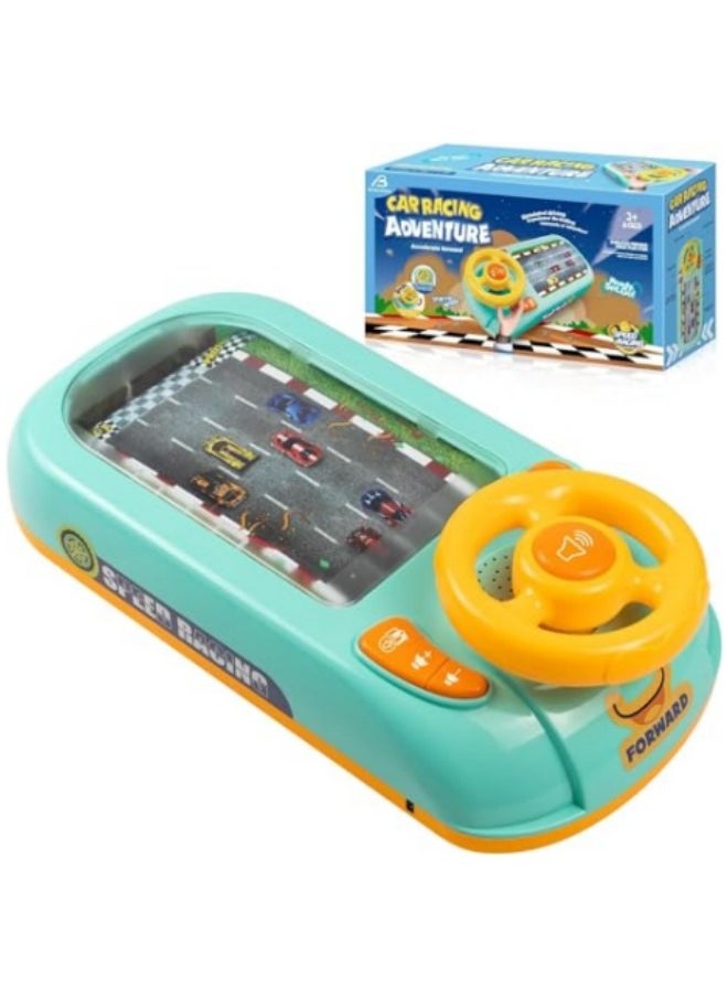 GGEROU Baby Toy,Musical Steering Wheel Toy,Simulation Driving Steering Wheel Musical Toys,Interactive Steering Wheel Toys for Kids,Interactive Educational Learning Race Car Toy for Age 3+ (Racing car)  - Image 1