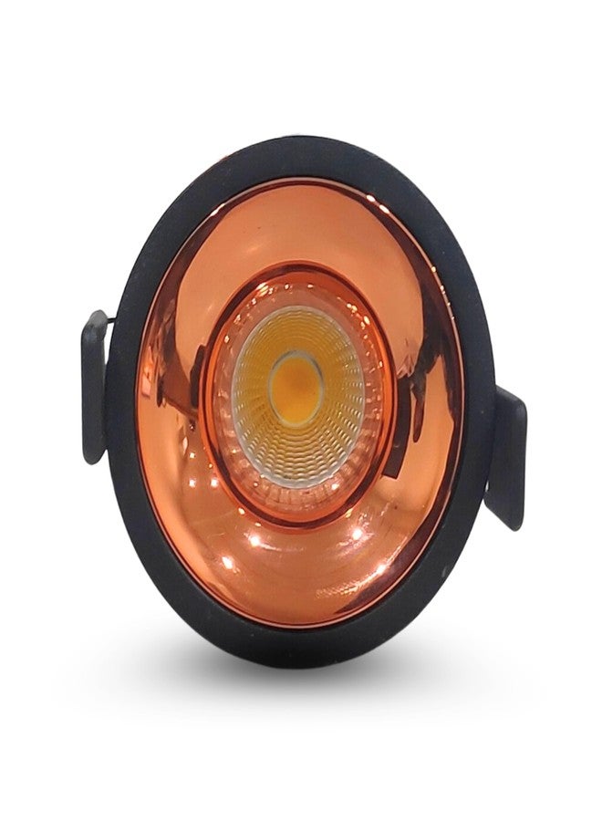 D'Mak مصباح كشاف LED COB أسود اللون من D'Mak بقوة 7 واط مع عاكس ذهبي وردي (أبيض دافئ، 1) - Image 5