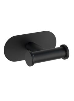 Wenko WENKO Turbo-Loc Duo Orea Black Matt Wall Hook, No Drilling Required, Double Hook for Handy Storage of Towels, Stainless Steel, Matte Black  - Image 1