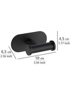 Wenko WENKO Turbo-Loc Duo Orea Black Matt Wall Hook, No Drilling Required, Double Hook for Handy Storage of Towels, Stainless Steel, Matte Black  - Image 5