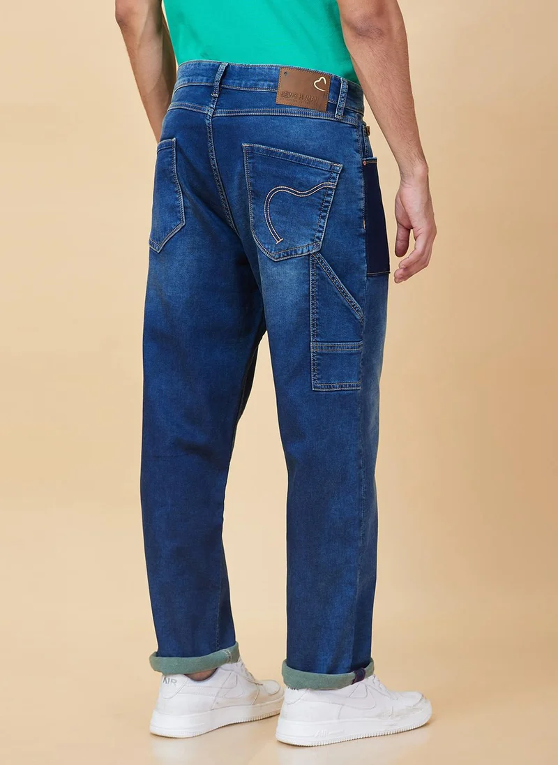 Being Human  Men Low Distress Light Fade Jeans for Men | Best Price UAE