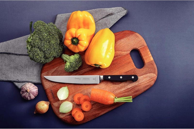 Tramontina Century 6" Kitchen Knife with Stainless Steel Blade and Black Polycarbonate Handle - Image 4