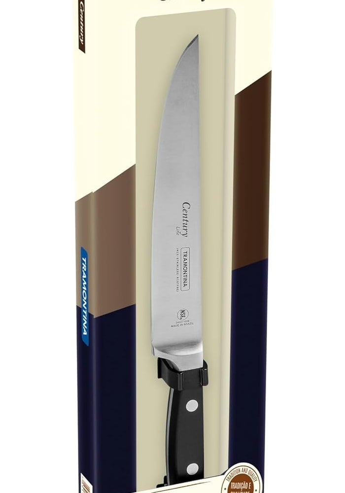 Tramontina Century 6" Kitchen Knife with Stainless Steel Blade and Black Polycarbonate Handle - Image 2