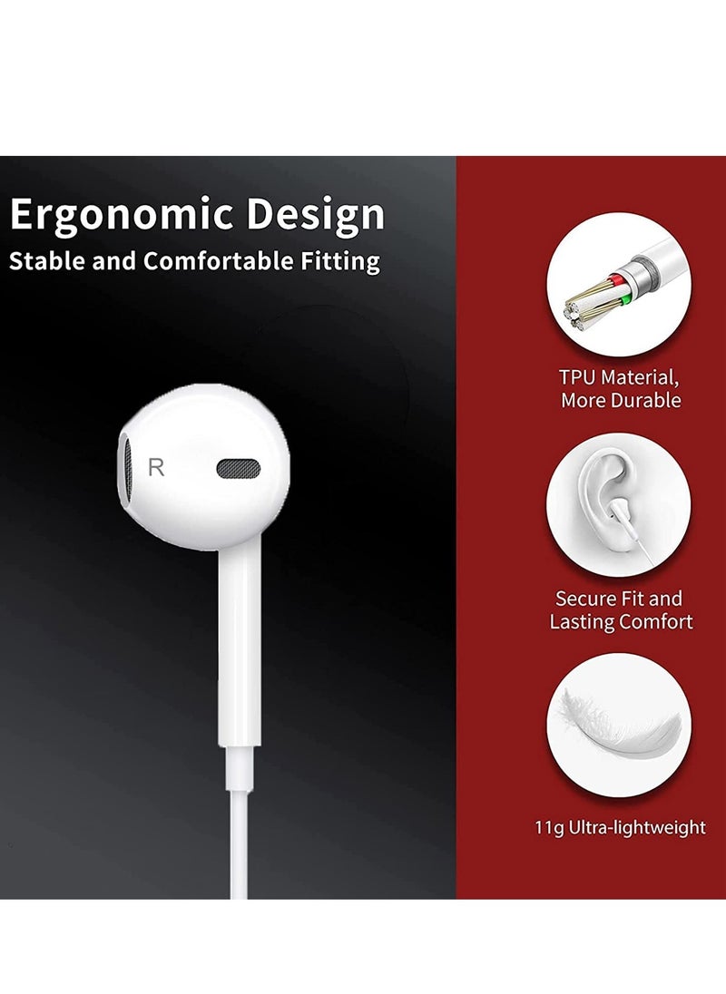 ELTRAZONE Wired with Microphone 1 Pack in-Ear Earphones Earbuds 3.5mm Plug, Volume Control, Compatible with Samsung, iPhone 6s, Android, Computers, iPad, Tablets and Other 3.5mm Jack Audio Devices  - Image 2