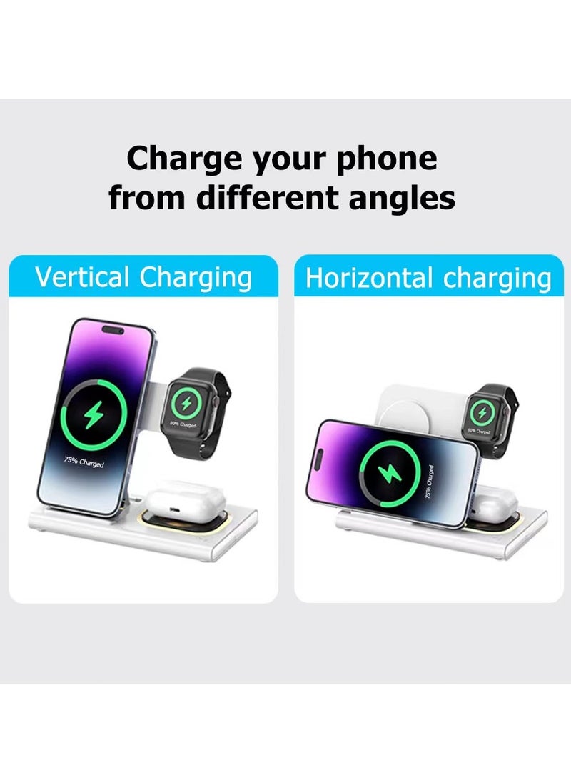 Generic - New wireless charger, 18W fast charging station, suitable for Apple phones, headphones, watches - Image 1