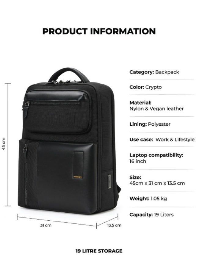 Mokobara MOKOBARA The Work Backpack 19L Premium Nylon 16" Unisex Multipurpose Laptop Backpack (Crypto 2.0)  - Image 3