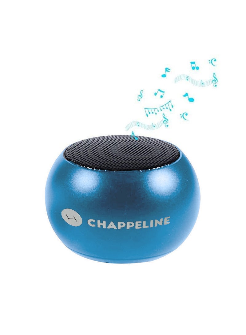 CHAPPELINE Mini Wireless Bluetooth Speakers BL3 High Quality Sound Rechargeable Blue - Image 1