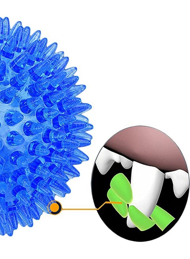 لعبة مضغ كرات مطاطية طبيعية ناعمة غير سامة مقاس 3.5 بوصة تصدر صوتًا مزعجًا، لعبة تنظيف الأسنان أثناء التسنين - قد يختلف اللون - عبوة من قطعة واحدة - Image 5