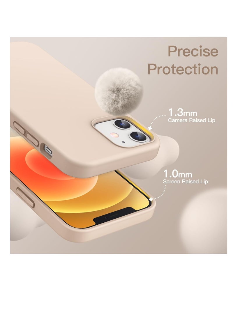 Compatible with iPhone 12 Case, Compatible with iPhone 12 Pro Case,[Silky and Soft Touch Series] Premium Soft Liquid Silicone Rubber Full-Body Protective Bumper Case