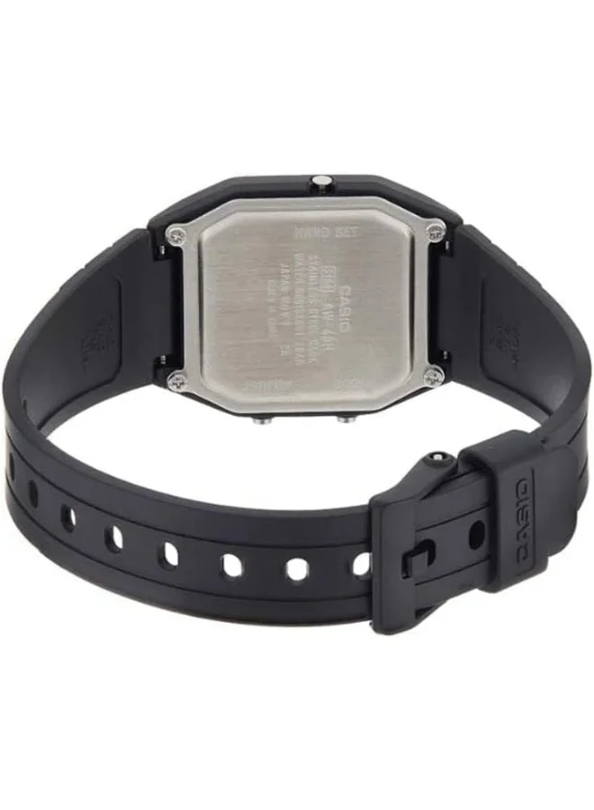 كاسيو Unisex Resin Analog-Digital Watch AW-48HE-1A - 31.1 mm