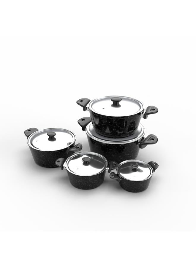 توب شيف مجموعة من 10 قطع أواني طهي من الجرانيت - Image 2