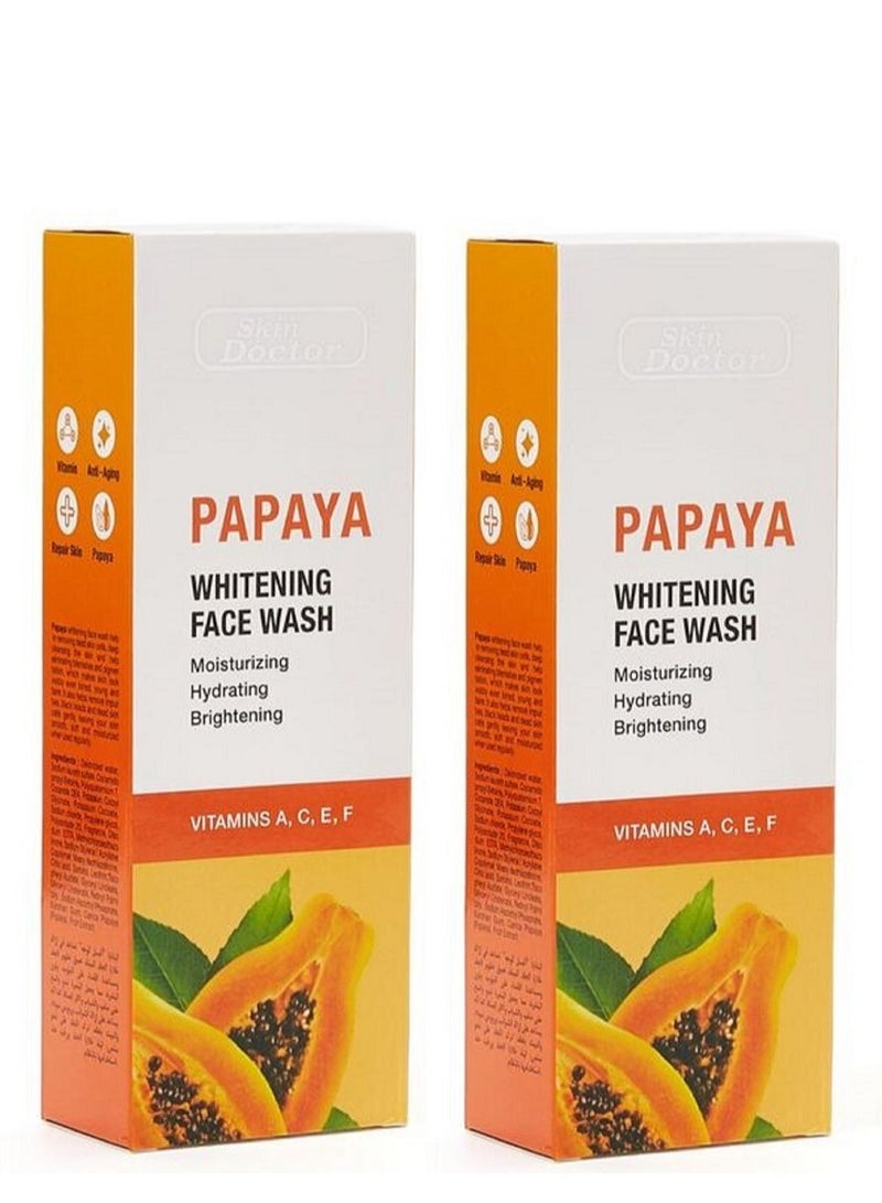 Skin Doctor Pack Of 2 Whitening Face Wash Papaya 125ml x 2 - Image 1
