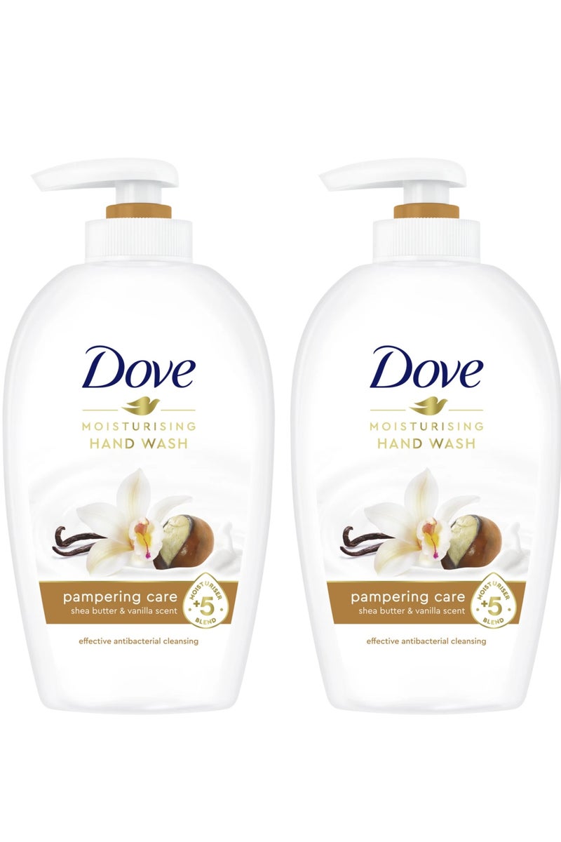 Dove Moisturising Hand Wash Pampering Care  Shea Butter & Vanilla Scent 250 ml 2pc