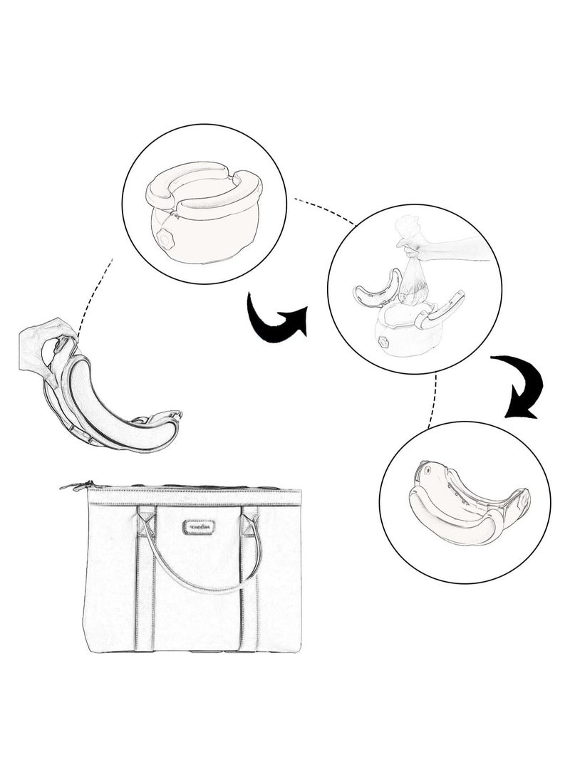 general Portable Potty for Toddler Travel Portable Toilet Foldable for Kids Potty Training Toilet with Travel Bag Toddler Toilet for Car Camping - Image 4