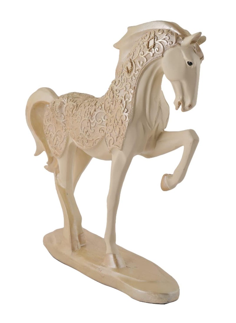 Brand - Umi Umi Horse with Uplifted Legs Standing Showpiece Statue for Home Decor Office Living Room Decoration Gift Item 85x3x15 Inches Resin  - Image 2