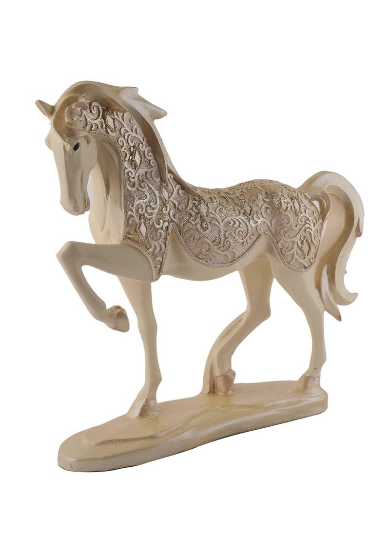 Brand - Umi Umi Horse with Uplifted Legs Standing Showpiece Statue for Home Decor Office Living Room Decoration Gift Item 85x3x15 Inches Resin  - Image 5