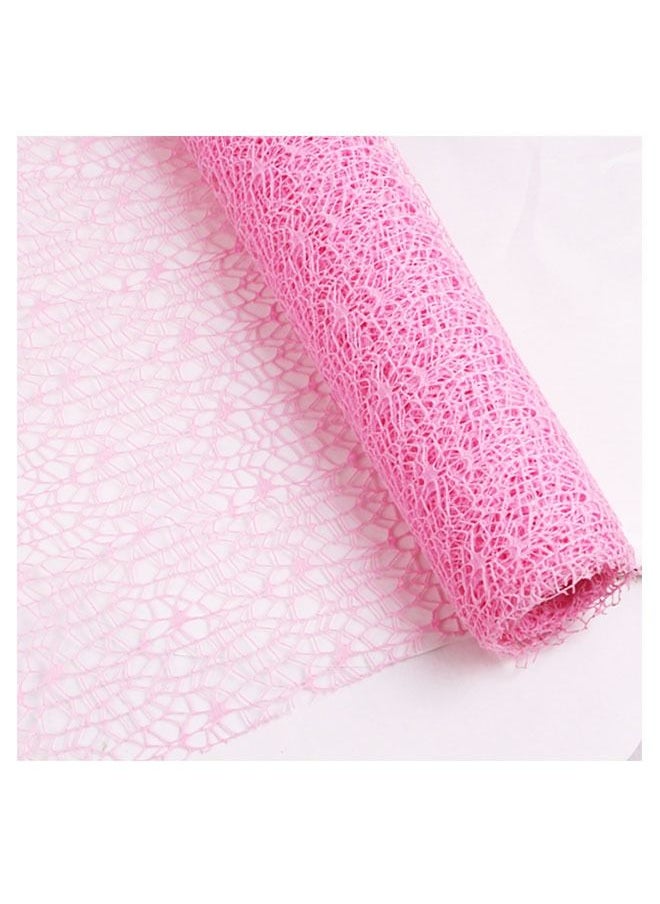 ZCM-HAPPY 1 Roll Gift and Bouquet Wrapping Paper Jacquard Wild Goose Mesh 50x450 cm  - Image 1