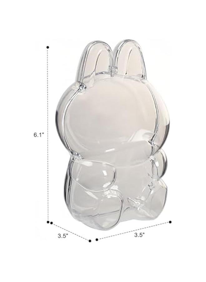 Arabest - Clear Figure Display Bag with Keychain Portable Small Doll Storage Bag for Labubu Hanging Blind Box Organizer Dustproof Collectibles Display Case for Showing Off Blind - Image 1
