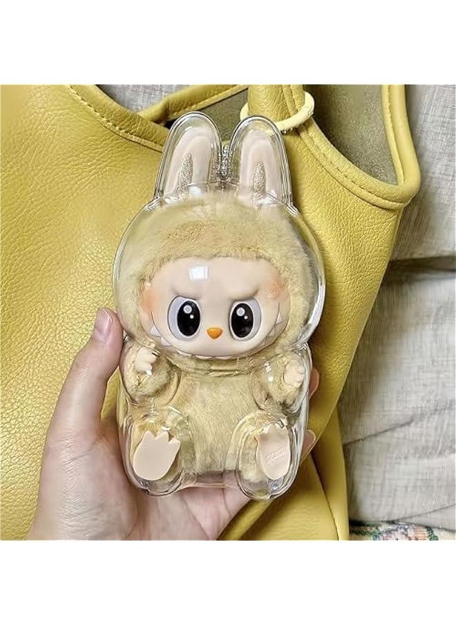 Arabest - Clear Figure Display Bag with Keychain Portable Small Doll Storage Bag for Labubu Hanging Blind Box Organizer Dustproof Collectibles Display Case for Showing Off Blind - Image 1