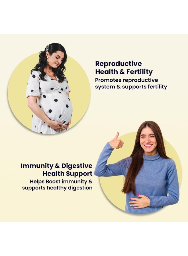 ZEROHARM Holistic Shatavari | Supports Lactation (Breast Milk), Hormonal Balance, Reproductive Health, Immunity & Stress Relief | Ayurvedic Wellness for Women | Nano Formulated 120 Veg Tablets - Image 2