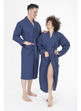 Varol Kaos Series Shawl Collar Pique Bathrobe Dressing Gown  - Image 5