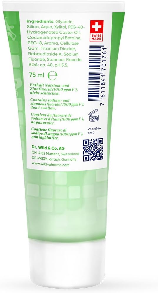 EMOFORM Youngstars Toothpaste 75ml â€“ Swiss-Made Kids Toothpaste (6â€“12 Years) â€“ Raspberry Flavour, NZX Formula with Sodium & Stannous Fluoride, Xylitol, Gentle Caries Prevention - Image 5