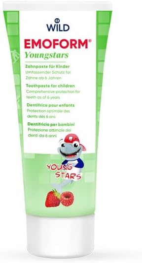 EMOFORM Youngstars Toothpaste 75ml â€“ Swiss-Made Kids Toothpaste (6â€“12 Years) â€“ Raspberry Flavour, NZX Formula with Sodium & Stannous Fluoride, Xylitol, Gentle Caries Prevention - Image 4