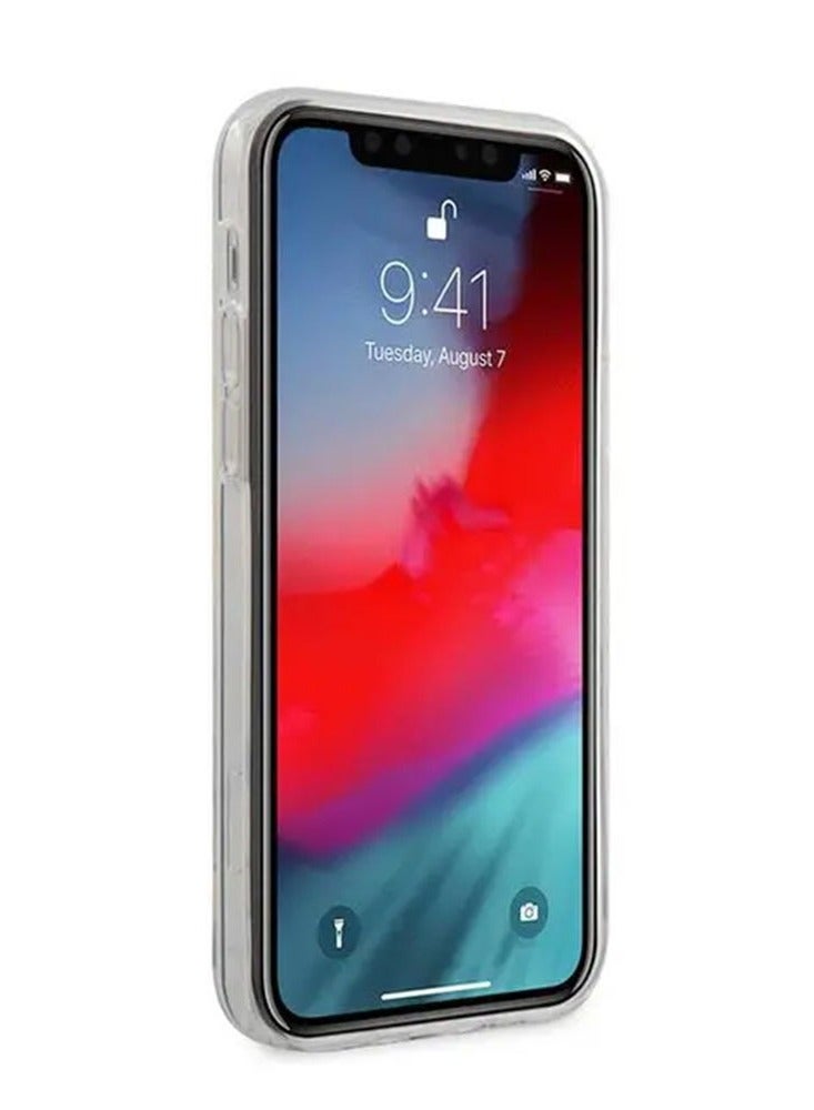 GUESS iPhone 12 / 12 Pro Case 6.1inch PC/TPU Denim Print Back Cover / Premium Material / Easy Snap-On / Wireless Chargers / Denim Print / Officially Licensed - Dark Blue  - Image 4
