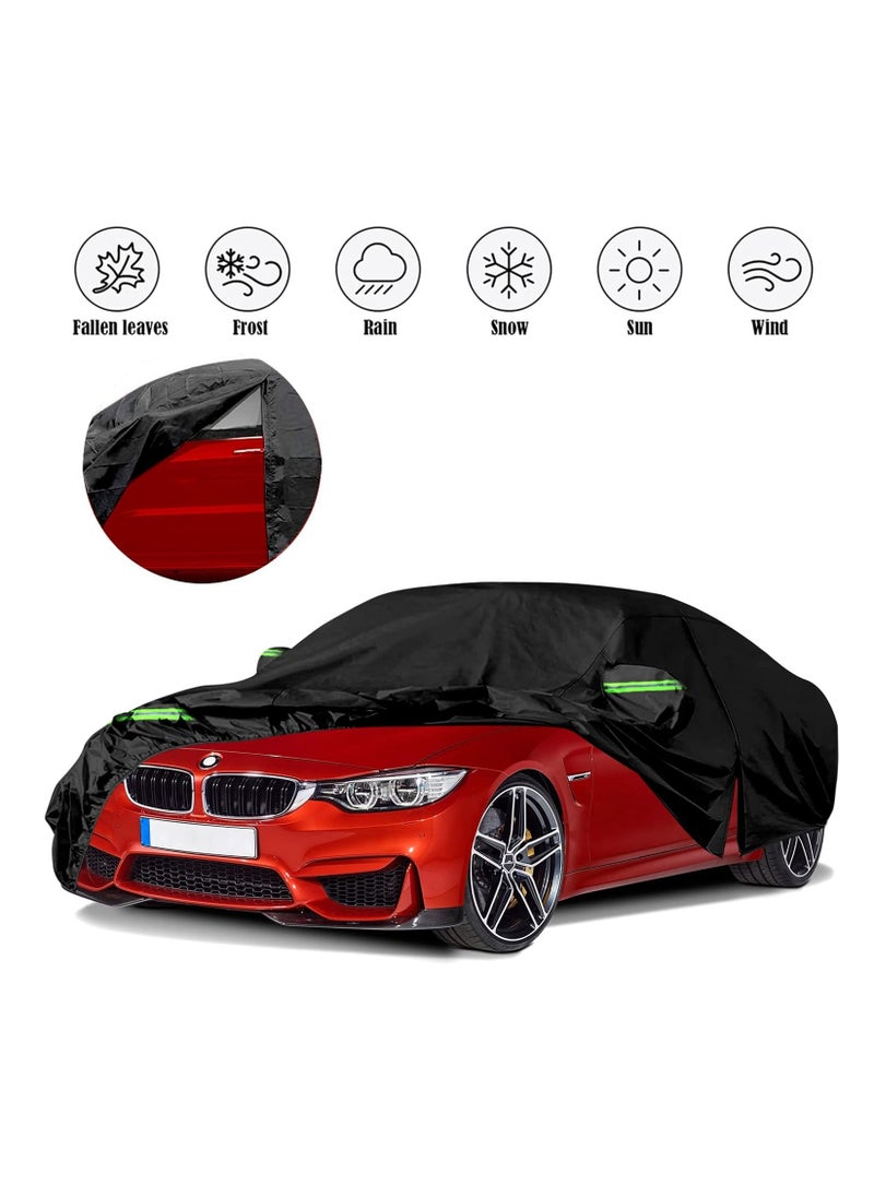 Zipporah - All Weather Waterproof Car Cover Compatible with BMW 4 Series M4 428i 430 i 435i 440i (2014-2023), 210T 6 Layers All Weather Car Covers with Zipper Door (Black) - Image 1