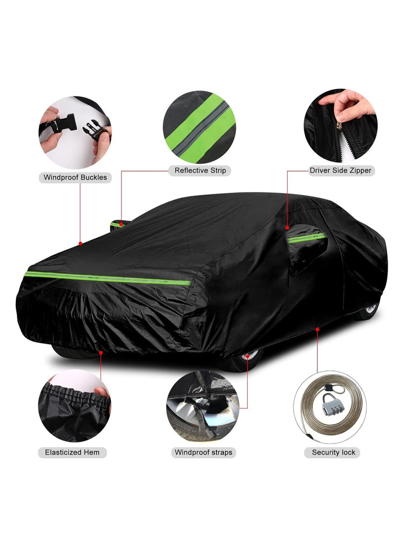 Zipporah - All Weather Waterproof Car Cover Compatible with BMW 4 Series M4 428i 430 i 435i 440i (2014-2023), 210T 6 Layers All Weather Car Covers with Zipper Door (Black) - Image 1