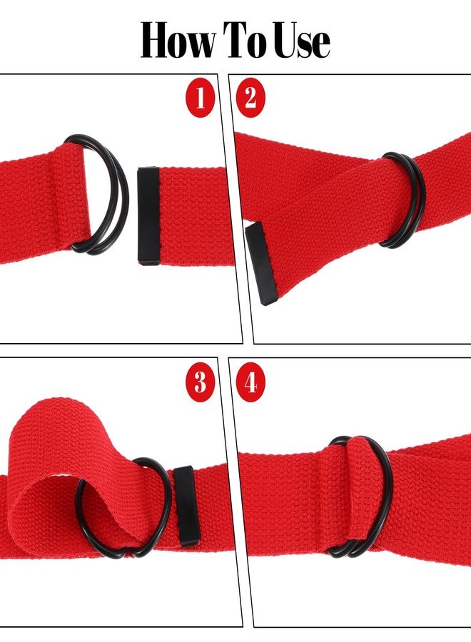 Kifmurase 10Pcs Men Canvas Belt, Web Fabric Casual Belt with Black Double D-ring, 1.5'' Wide Double D Ring Belts - Image 3
