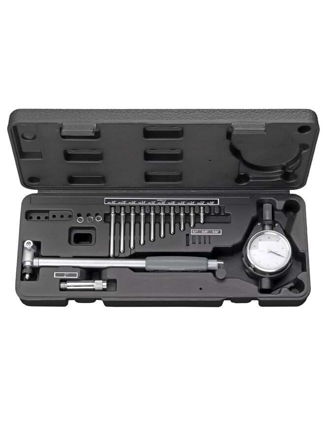 Extender Dial Bore Gauge Set Self-Centering Bore Gauge Set with Carbide Anvils, Chrome Plated Handle & Insulated Grips, Case for Deep Engine Cylinder Measurement (Size : RED) - Image 3