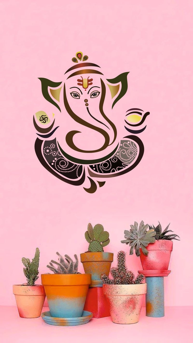 Akki Wold Lord Ganesh Ji Wall Sticker for Pooja Room, Living Room, Kids Room, Office (Size - 60CM X 41CM) - Image 3