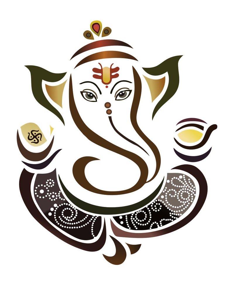 Akki Wold Lord Ganesh Ji Wall Sticker for Pooja Room, Living Room, Kids Room, Office (Size - 60CM X 41CM) - Image 1
