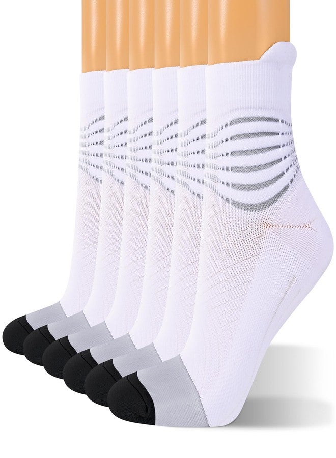 IRAMY Compression Ankle Support Socks Women - Coolmax Wicking, Cushioned Athletic, Plantar Fasciitis Relief 3 Pairs - Image 1
