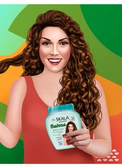 SKALA Skala Expert Babosa Hair Cream, 2-in-1 for Styling and Hydrating, with Aloe Vera, Karité Butter, D-Panthenol, 1000g  - Image 2